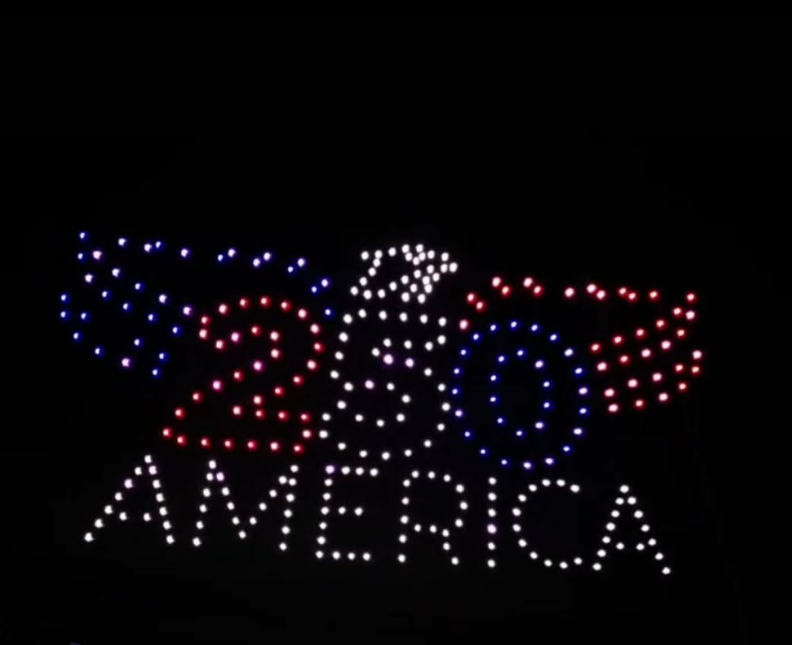 250th America drone light show formation