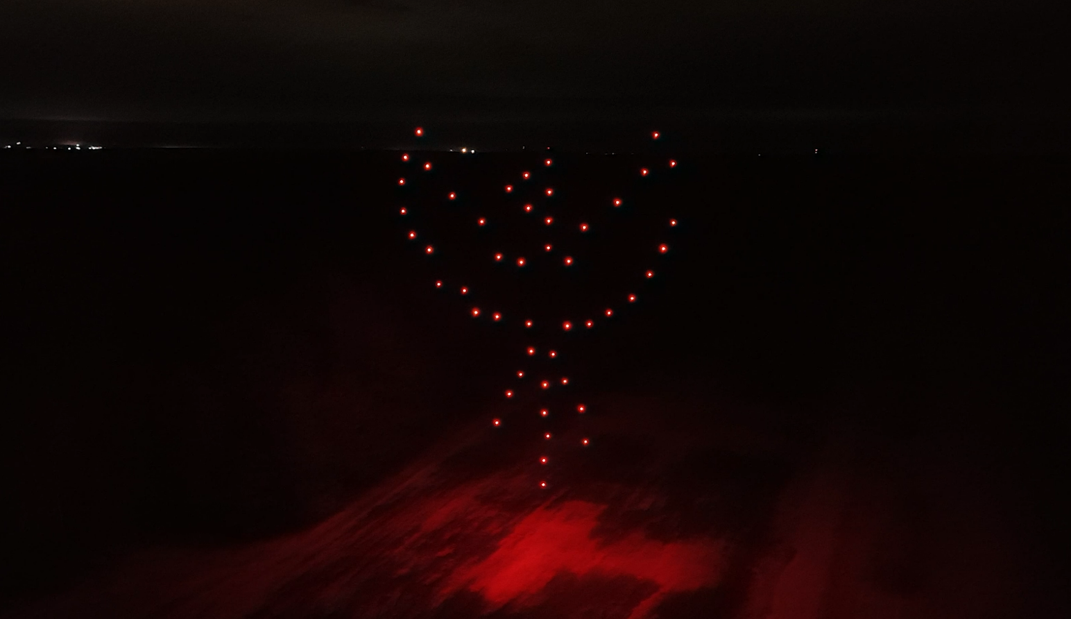 Second phoenix drone light show display