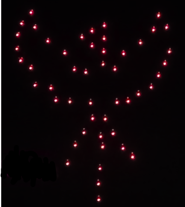 Phoenix drone light show display